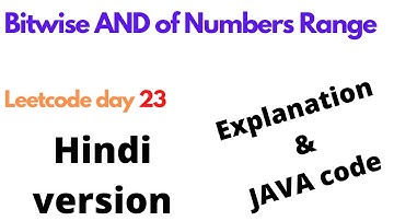 Bitwise AND of Numbers Range | leetcode 201 | hindi