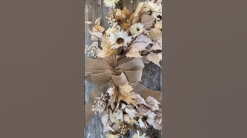 How to Make a Simple, Neutral Fall Wreath