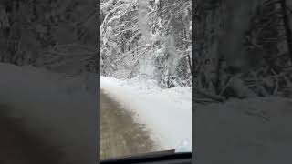 Driving on Vermont dirt road after foot of snow. screenshot 2