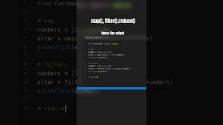 map, filter,reduce in python. #python