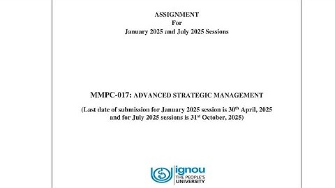 MMPC 017 | Solved assignment | 2025 | IGNOU | MBA |