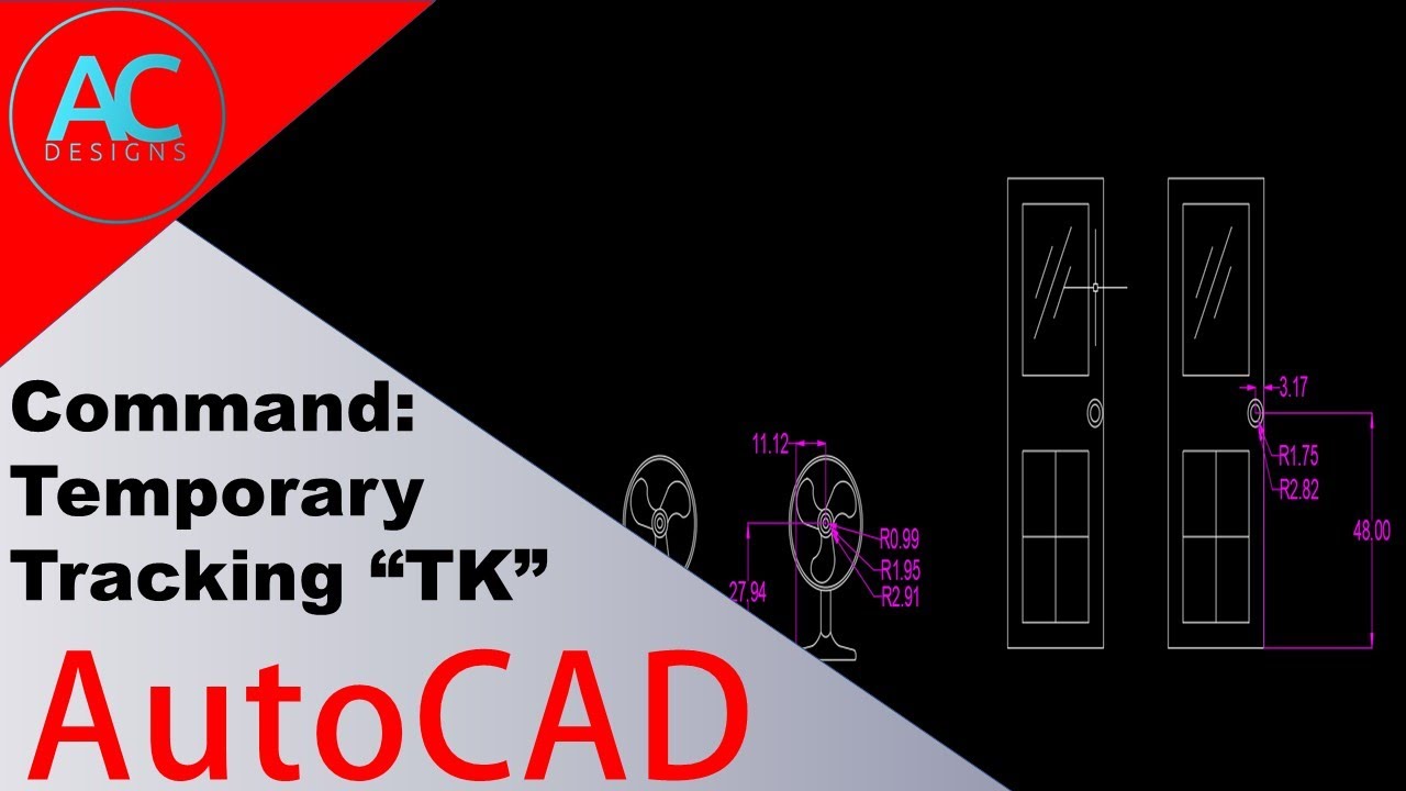 AutoCAD Command "TK" Temporary Tracking AutoCAD Tutorial Tips and