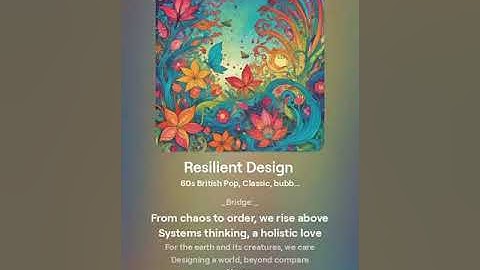 Resilient Design 1 (AI Song) by Suno lyrics by Llama 3.2 AI