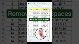 ✅ Make Mobile Numbers Clean & Perfect in Excel – Remove Extra Spaces #excelhacks