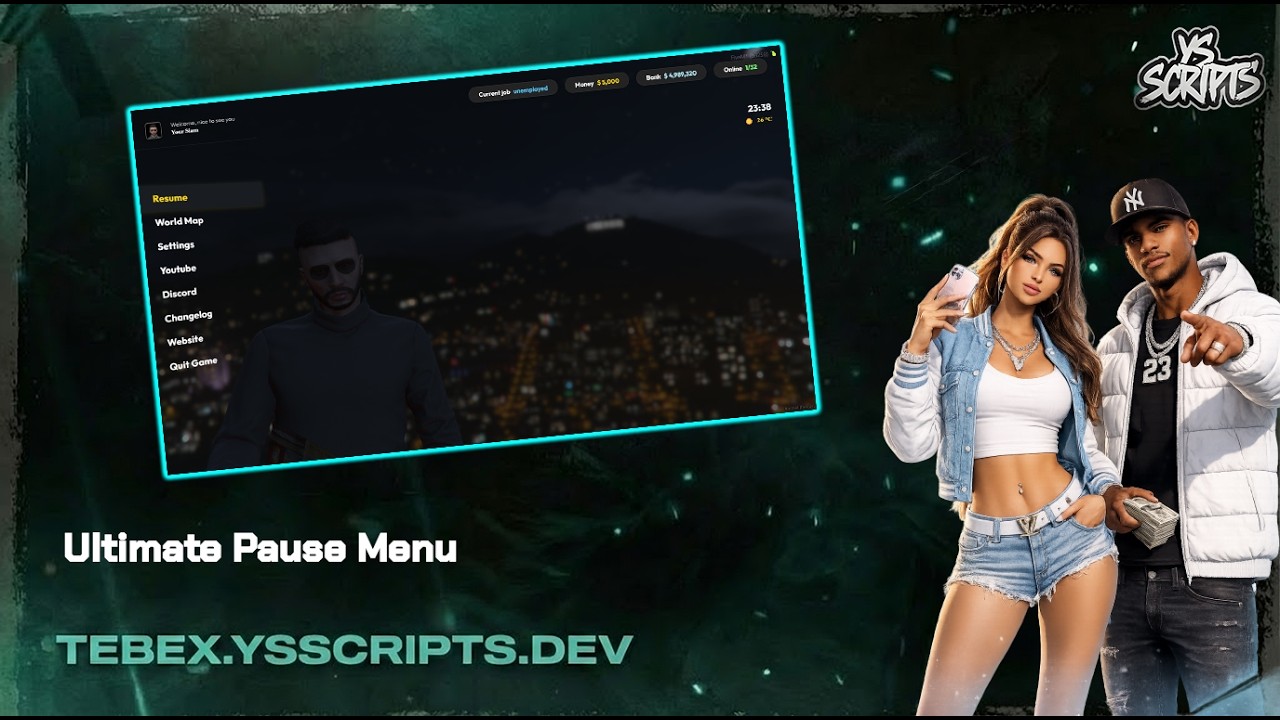 Advanced Custom Pause Menu For Your FiveM Server - YouTube