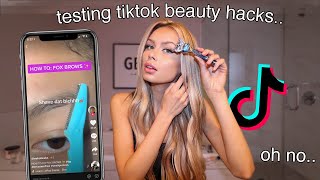 testing viral tiktok beauty hacks..