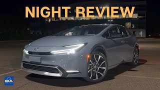Night Review: 2025 Toyota Prius Plug-In XSE Premium at Night (Headlights, Exterior & Interior) 4K