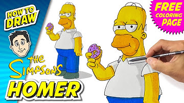 How to Draw HOMER Simpson | Easy Beginner Steps