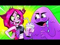 ¡Delicioso Batido Grimace VS Teen-Z! DELICIOSOS TRUCOS Y CONSEJOS |¡RETOS DE COMIDA!