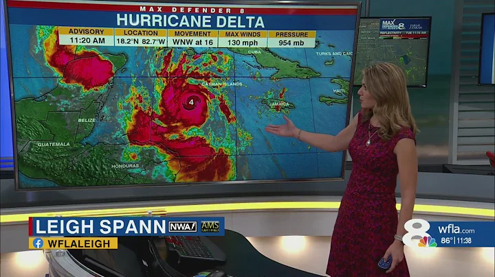 Hurricane Delta rapidly strengthens to Category 4 with 130 mph winds