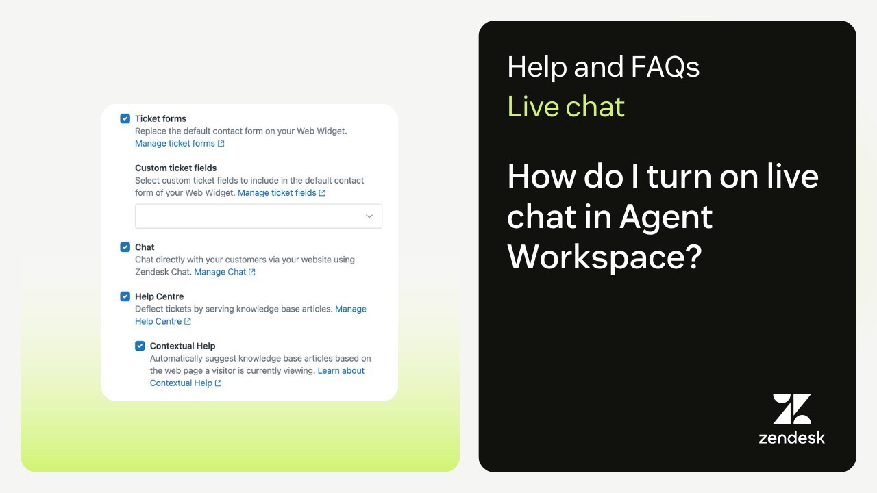 How do I turn on live chat in Agent Workspace? - YouTube
