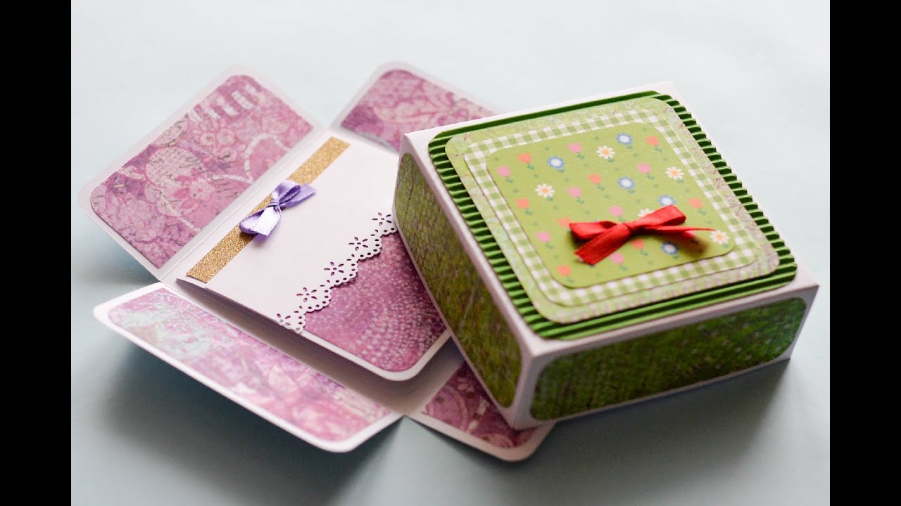 How to Make - Surprise Box Greeting Card Birthday - Step by Step | Kartka Niespodzianka - YouTube