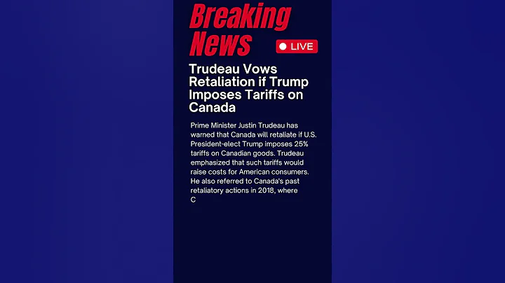Trudeau’s Warning: Canada Will Retaliate if Trump Imposes Tariffs #breakingnews #politicalcrisis