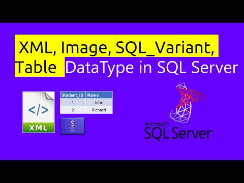 xml, image, sql_variant, Table Datatype DataTypes in SQL Server