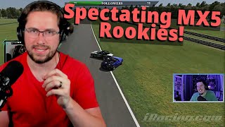 Spectating My Friends First Race In iRacing | MX5 Cup at VIR