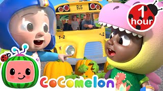 Wheels on the Bus to the Halloween Pumpkin Patch | CoComelon Songs for Kids & Nursery Rhymes