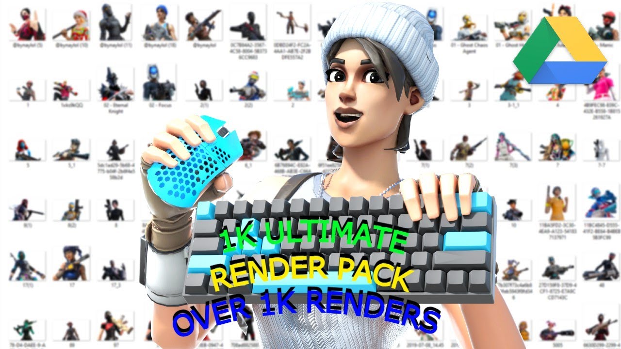 FREE 1K ultimate Fortnite render pack | 950+ renders