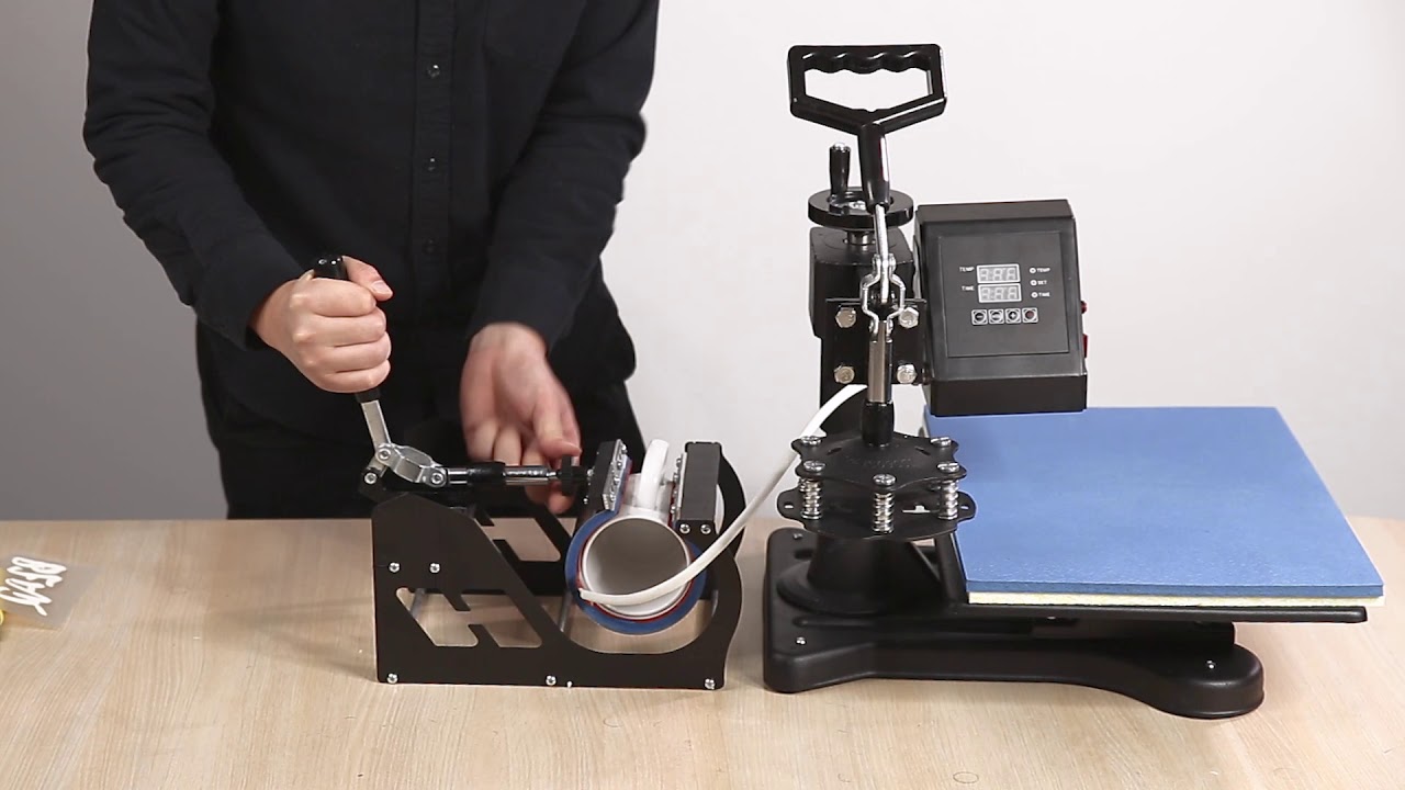 How to Operate Heat Press and Quick Change the Attachments(Mophorn 8in1 ...