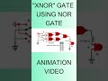 NOR GATE से "XNOR" GATE कैसे बनाएं???,ANIMATION VIDEO, #electronicslab,