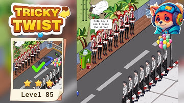 Tricky Twist Puzzle – Level 85 help the beautiful girls cross the street Walkthrough Solutions