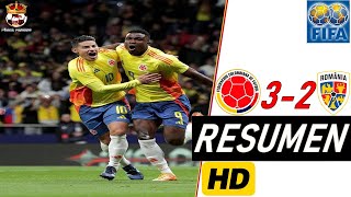 Colombia vs Rumania 3-2 Goles y Resumen | Amitoso 2024 - GOL CARACOL