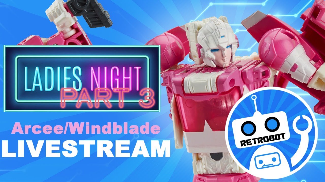 Female Transformers toys Arcee, Windblade, Moonracer, Chromia and