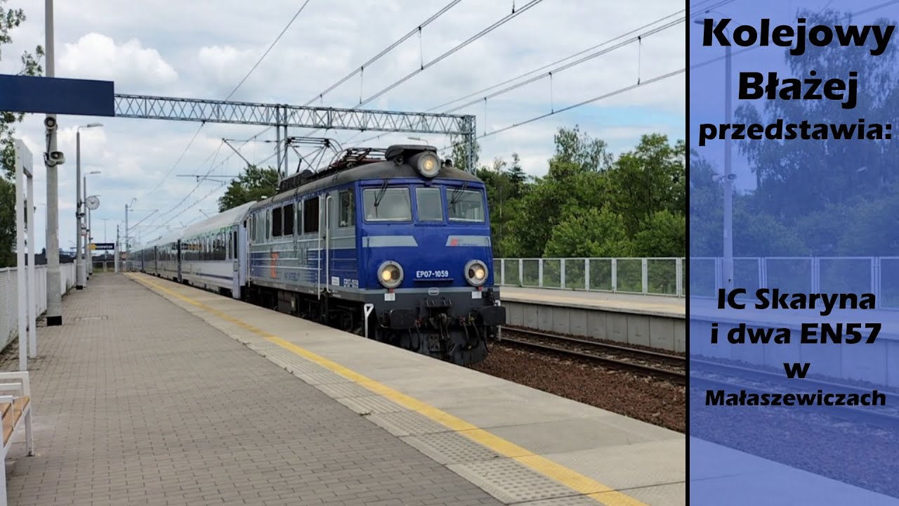 IC Skaryna i dwa EN57 w Małaszewiczach