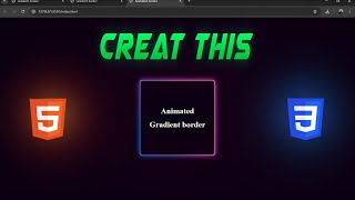 How to Gradient border using html and css | Animated border in css | #vscode