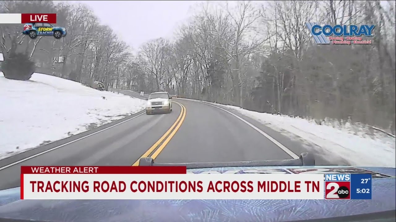 Tracking road conditions across Middle TN - YouTube