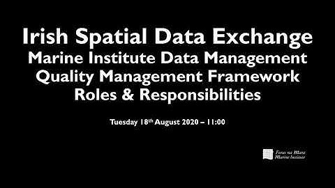 Data Management Quality Management Framework - Introduction to Roles and Responsibilities