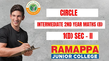 circle - Intermediate 2nd year Maths (B) -exercise 1(d) Sec - II -- Ramappa colleges