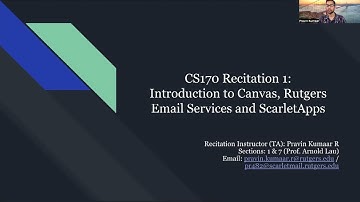 CS170 Recitation Lecture 1 - Intro to Canvas