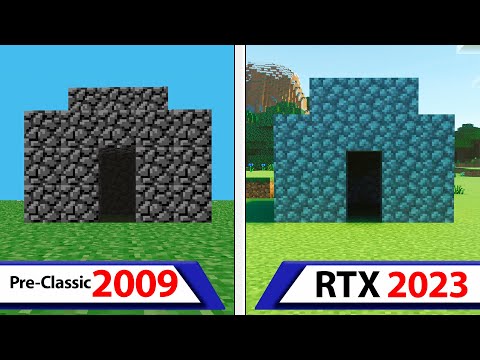 Как изменилась графика в Minecraft с ранней версии 2009 года до 2023 года