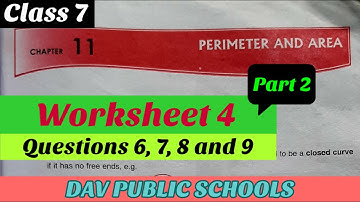 DAV class 7 maths chapter 11 worksheet 4 part 2