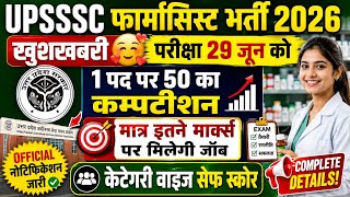 Famous UPSSSC PHARMACIST CUT OFF | UPSSSC PHARMACIST CUT OFF 2026 |UPSSSC ALLOPATHIC PHARMACIST PET CUT OFF Profile