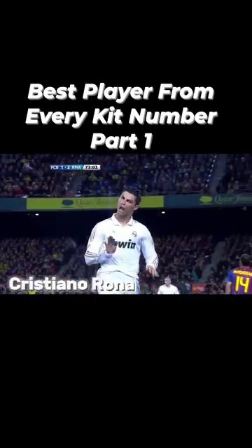 Best Player From Every Kit Number | Best Player From Every Jersey ...