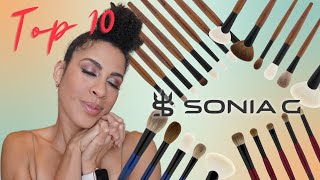 MY TOP 10 SONIA G BRUSHES // 5 Face + 5 Eye | Alicia Archer