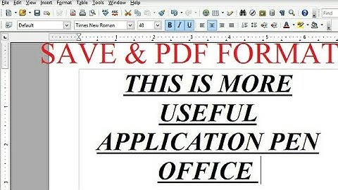 #Save file in open office#save to PDF convert in open office#open office me file save in different#