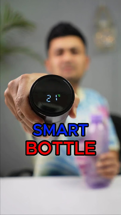 Smart water bottle with temperature led display perfect for hot and cold drinks #waterbottle #tech