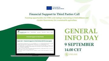 I3-4-BIOFERTILIZERS | Financial Support to Third Parties | General INFO DAY 09/09/2025