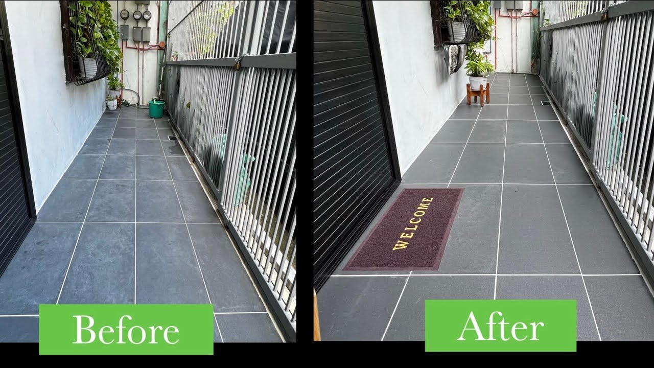 How to easily remove tile grout and cement stains or any type of tile ...