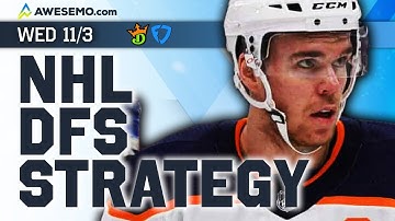 NHL DFS: Strategy Show for Daily Fantasy Hockey Picks News DraftKings & FanDuel Today 11/3