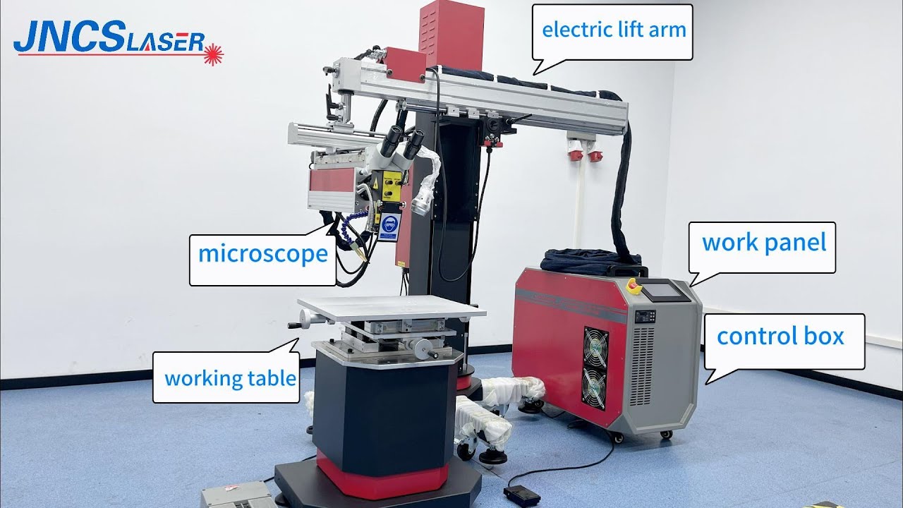 QCW300W High Precision Fiber Laser Welding Machine with big crane for Mould Repairing 