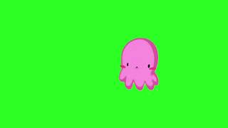 ✔️GREEN SCREEN EFFECTS: Cute Octopus