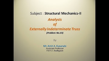Analysis of Externally Indeterminate Truss Problem no.03