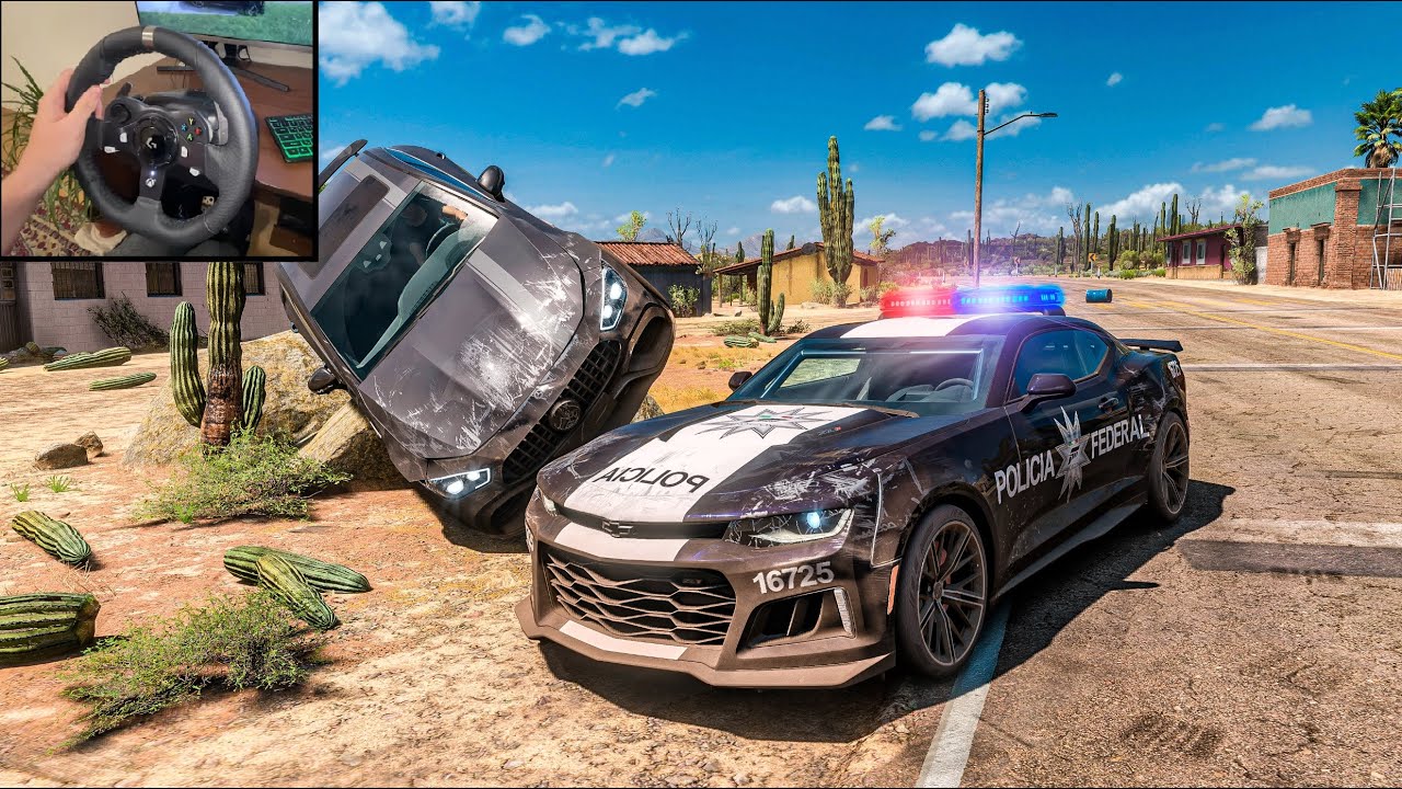 Сhevrolet Сamaro ZL1 Police chase | Forza Horizon 5 | Logitech g920 gameplay