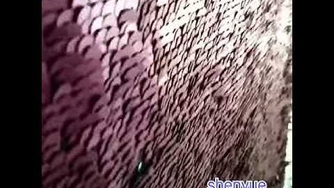 SHANGHAI FEIBAO 20170725 TWO TONE  TWO SIDES REVERSIBLE SEQUIN FABRIC!AMAZING!