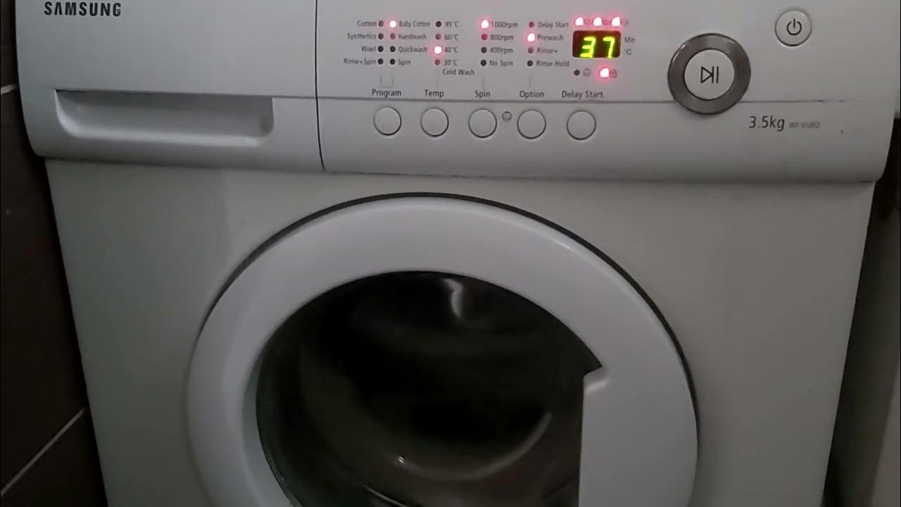 Samsung 3.5kg WF-S1062 spin after main wash - YouTube