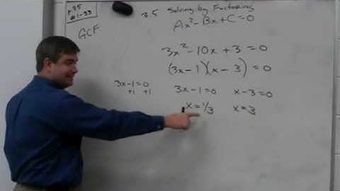 Analytic Geometry Unit 5 Solving Quadratics using Factoring Part B