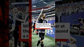 Why has a banner at the World Cup caused a stir? #Argentina #Falklands #BBCNews